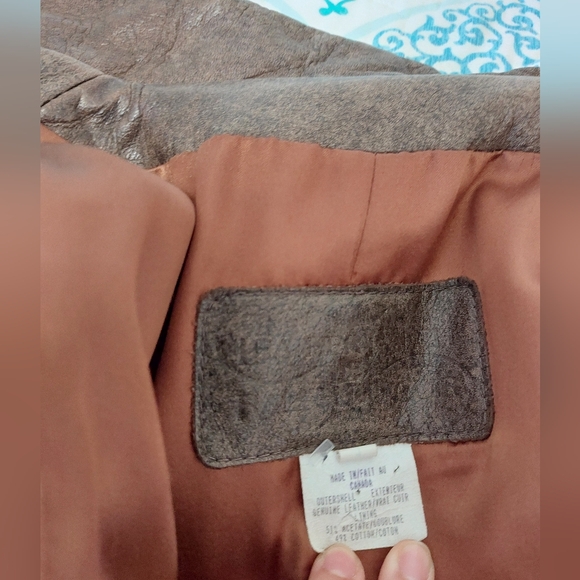 Brown Leather Jacket Medium New - Picture 7 of 7